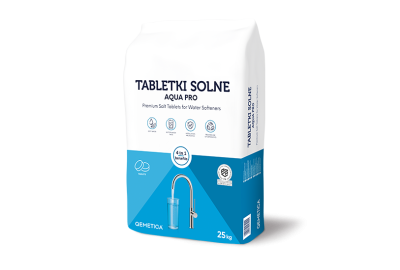 Tabletki solne AQUA PRO w opakowaniach 25 kg, półpaleta 500 kg