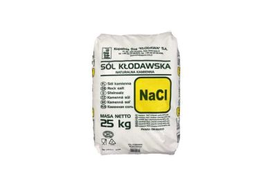 SÓL KAMIENNA KŁODAWSKA "1N" w opakowaniach 25 kg, półpaleta 500 kg