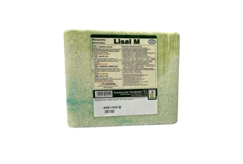 LIZAWKA SOLNA KŁODAWSKA LISAL M z naturalnej soli z dodatkami (opakowanie - kostka 10 kg), paleta 720 kg