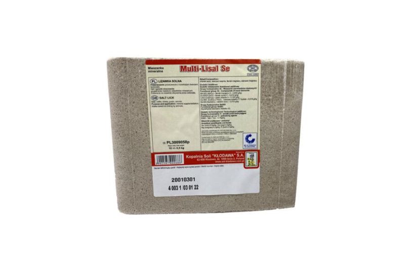LIZAWKA SOLNA KŁODAWSKA - MULTI LISAL SE z naturalnej soli mineralizowana (opakowanie - kostka 10 kg), paleta 720 kg