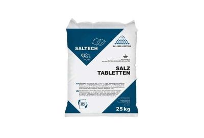 Tabletki solne Saltech Salinen w opakowaniach 25 kg, paleta 1000 kg