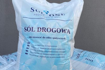 Sól drogowa z antyzbrylaczem w workach 25 kg, półpaleta 500 kg